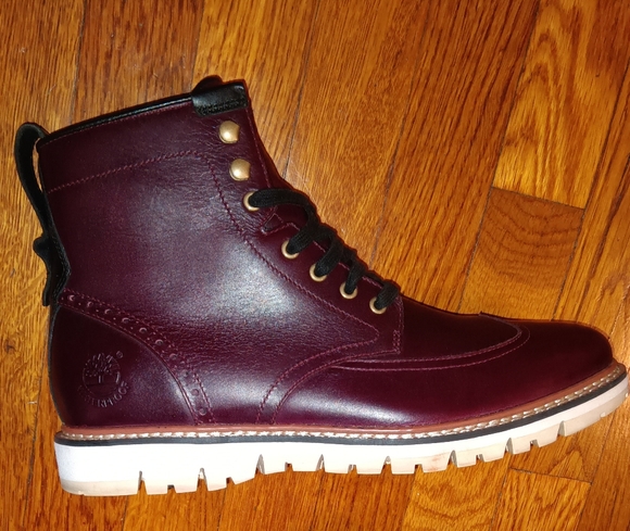 BURGUNDY MENS TIMBERLAND BOOT, SIZE 9 - Picture 7 of 9